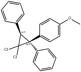 1,1-dichloro-2,3-diphenyl-2-(4-methoxyphenyl)cyclopropane Struktur