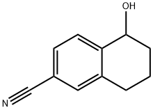 5-hydroxy-5,6,7,8-tetrahydronaphthalene-2-carbonitrile Struktur