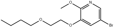 5-broMo-3-(2-butoxyethoxy)-2-Methoxypyridine Struktur