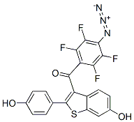 3-(4-azido-2,3,5,6-tetrafluorobenzoyl)-6-hydroxy-2-(4-hydroxyphenyl)benzo(b)thiophene Struktur