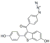 3-(4-azidobenzoyl)-6-hydroxy-2-(4-hydroxyphenyl)benzo(b)thiophene Structure