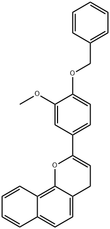 4'-benzyloxy-3'-methoxy-7,8-benzoflavone Struktur