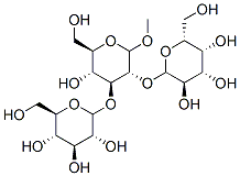 methyl 2-O-galactopyranosyl-3-O-glucopyranosylglucopyranoside Struktur