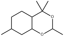 hexahydro-2,4,4,7-tetramethyl-4H-1,3-benzodioxin Struktur