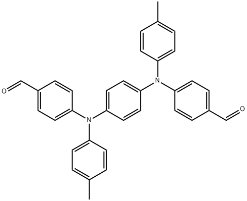 Benzaldehyde, 4,4'-[1,4-phenylenebis[(4-Methylphenyl)iMino]]bis- Struktur