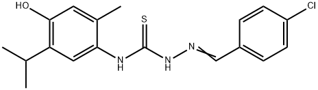 Benzaldehyde, p-chloro-, 4-(5-hydroxycarvacryl)-3-thiosemicarbazone Struktur