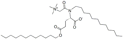 didodecyl N-(alpha-trimethylammonioacetyl)glutamate Struktur