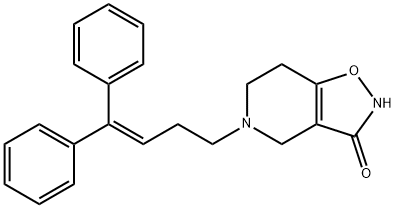 N-4,4-diphenyl-3-butenyl-4,5,6,7-tetrahydroisoxazolo(4,5-c)pyridin-3-ol Struktur