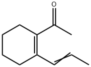 Ethanone, 1-[2-(1-propenyl)-1-cyclohexen-1-yl]-, (E)- (9CI) Struktur