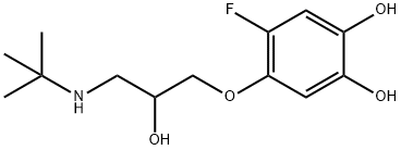 3-(tert-butylamino)-1-(3,4-dihydroxy-6-fluorophenoxy)-2-propanol Struktur