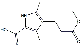 4-(2-METHOXYCARBONYL-ETHYL)-3,5-DIMETHYL-1H-PYRROLE-2-CARBOXYLIC ACID Struktur