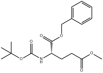 (S)-1-Benzyl 5-Methyl 2-((tert-butoxycarbonyl)aMino)pentanedioate Struktur