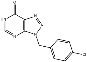 3-(4-chlorobenzyl)-3H-[1,2,3]triazolo[4,5-d]pyrimidin-7-ol Struktur