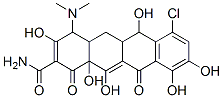 7-Chloro-4-(dimethylamino)-1,4,4a,5,5a,6,11,12a-octahydro-3,6,9,10,12,12a-hexahydroxy-1,11-dioxo-2-naphthacenecarboxamide Struktur