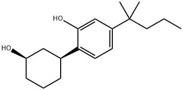 5-(1,1-Dimethylbutyl)-2-[(1S,3R)-3-hydroxycyclohexyl]phenol Struktur