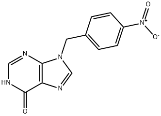 9-(p-Nitrobenzyl)-9H-purin-6-ol Struktur