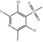 3,5-dichloro-2,6-difluoro-4-(Methyl-sulfonyl)pyridine Struktur