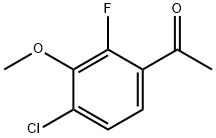 4-Chloro-2-fluoro-3-Methoxyacetophenone, 97% Struktur