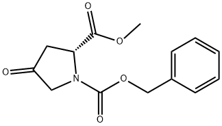 1,2-Pyrrolidinedicarboxylic acid, 4-oxo-, 2-Methyl 1-(phenylMethyl) ester, (R)- Struktur