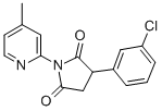 3-(3-Chlorophenyl)-1-(4-methyl-2-pyridinyl)-2,5-pyrrolidinedione Struktur