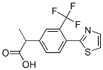 α-Methyl-4-(2-thiazolyl)-3-(trifluoromethyl)benzeneacetic acid Struktur