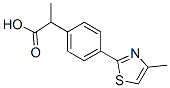 α-Methyl-4-(4-methyl-2-thiazolyl)benzeneacetic acid Struktur