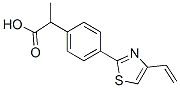 α-Methyl-4-(4-ethenyl-2-thiazolyl)benzeneacetic acid Struktur