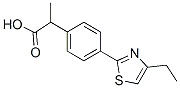 α-Methyl-4-(4-ethyl-2-thiazolyl)benzeneacetic acid Struktur