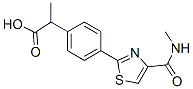 α-Methyl-4-[4-(methylcarbamoyl)-2-thiazolyl]benzeneacetic acid Struktur