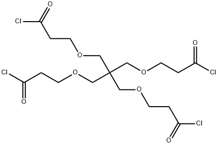 3,3'-(2,2-BIS((3-CHLORO-3-OXOPROPOXY)METHYL)PROPANE-1,3-DIYL)BIS(OXY)DIPROPANOYL Struktur