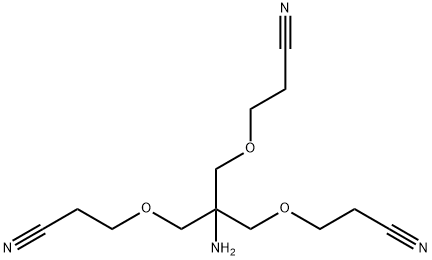 Propanenitrile, 3,3'-[[2-amino-2-[(2-cyanoethoxy)methyl]-1,3-propanediyl]bis(oxy)]bis- Struktur