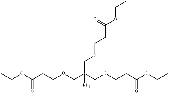 3-[2-Amino-3-(2-ethoxycarbonyl-ethoxy)-2-(2-ethoxycarbonyl-ethoxymethyl)-propoxy]-propionic ac Struktur