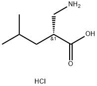 (R)-2-(aMinoMethyl)-4-Methylpentanoic acid-HCl Struktur