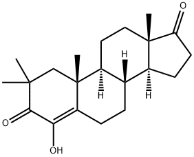 2,2-dimethyl-4-hydroxy-4-androstene-3,17-dione Struktur