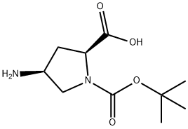 (S)-(+)-N-BOC-4-AMINO-L-PROLINE, 97 Struktur