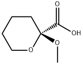 2H-Pyran-2-carboxylicacid,tetrahydro-2-methoxy-,(R)-(9CI) Struktur