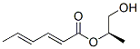 [(2R)-1-hydroxypropan-2-yl] (2E,4E)-hexa-2,4-dienoate Struktur