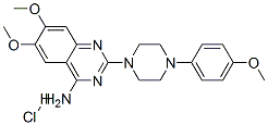 6,7-dimethoxy-2-[4-(4-methoxyphenyl)piperazin-1-yl]quinazolin-4-amine hydrochloride Struktur