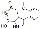 4-(2-methoxyphenyl)-2-carboxy-3-pyrrolidineacetic acid Struktur