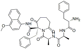 glutaryl-phenylalanyl-alanyl-alanyl-phenylalanine 4-methoxynaphthylamide Struktur