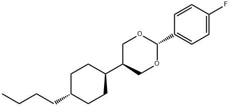 TRANS-2-(4-FLUOROPHENYL)-5-(TRANS-4-N-BUTYLCYCLOHEXYL)-1,3-DIOXANE Struktur