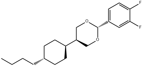 TRANS-2-(3,4-DIFLUOROPHENYL)-5-(TRANS-4-N-BUTYLCYCLOHEXYL)-1,3-DIOXANE Struktur