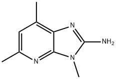 2-AMINO-3H-3,5,7-TRIMETHYLIMIDAZO(4,5-6)PYRIDINE Struktur