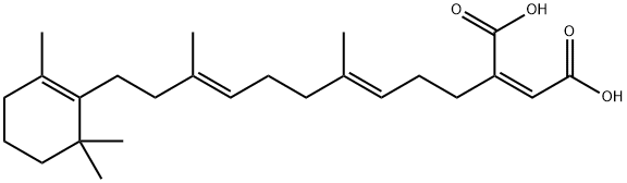 (2Z)-2-[(3E,7E)-4,8-Dimethyl-10-(2,6,6-trimethyl-1-cyclohexenyl)-3,7-decadienyl]-2-butenedioic acid Struktur