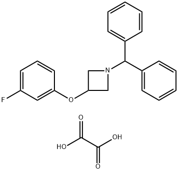 1-(DIPHENYLMETHYL)-3-(3-FLUOROPHENOXY)-AZETIDINE OXALATE Struktur