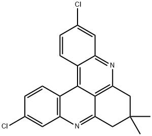 6H-Quino(2,3,4-kl)acridine, 3,11-dichloro-7,8-dihydro-7,7-dimethyl- Struktur