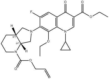 N-Allyloxycarbonyl 8-Ethoxy Moxifloxacin Ethyl Ester Struktur