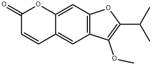 7H-Furo3,2-g1benzopyran-7-one, 3-methoxy-2-(1-methylethyl)- Struktur