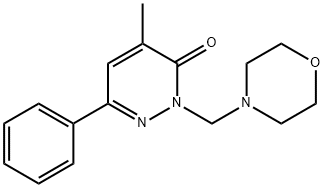 4-Methyl-2-morpholinomethyl-6-phenyl-3(2H)-pyridazinone Struktur