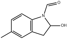 2-Hydroxy-5-methyl-1-indolinecarbaldehyde Struktur